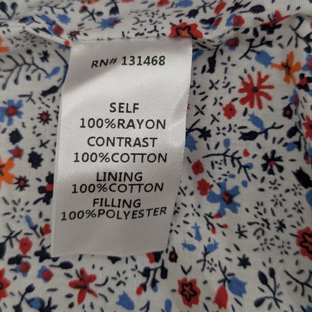 Avara Natasha Jacket Blue White Retro Inspired Cropped Snap Button Embroidery M - Picture 10 of 11